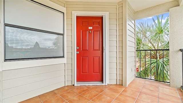 view of doorway to property