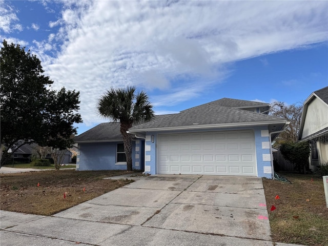 view of single story home