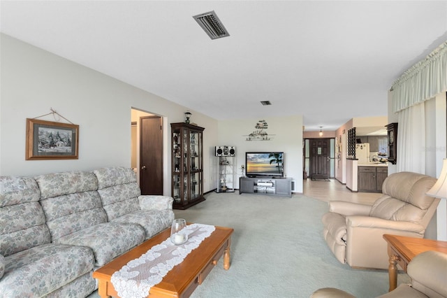 view of carpeted living room