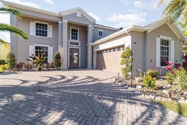 view of front of home featuring a garage