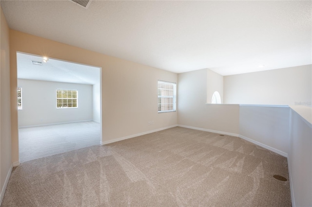 carpeted empty room with a healthy amount of sunlight