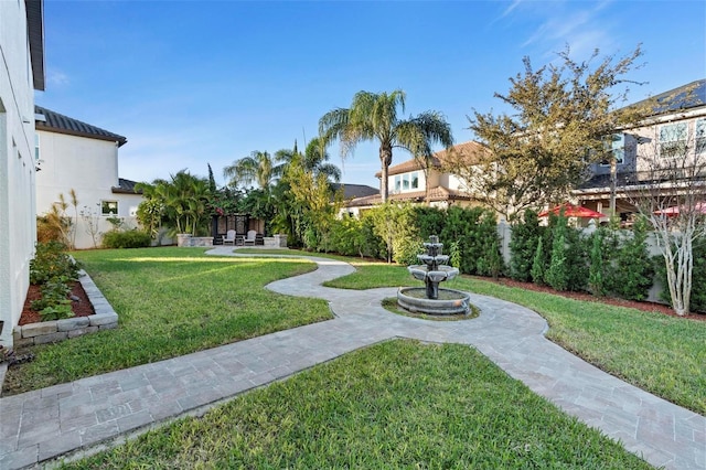 view of yard with a patio area