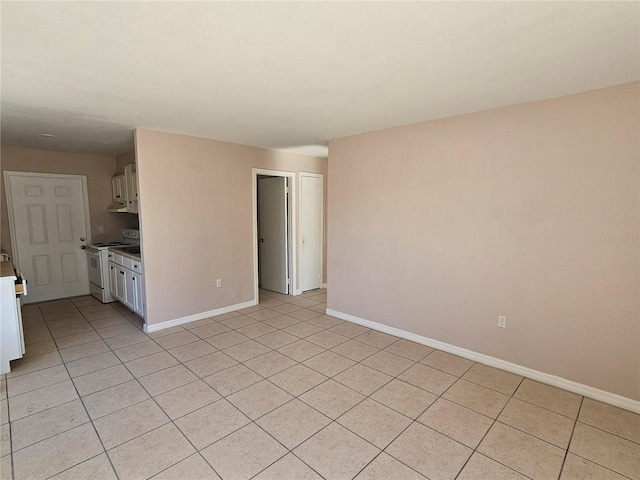 interior space with light tile patterned floors