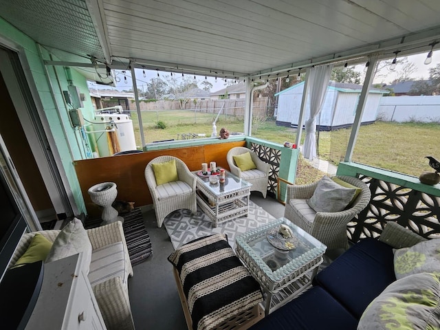 view of sunroom