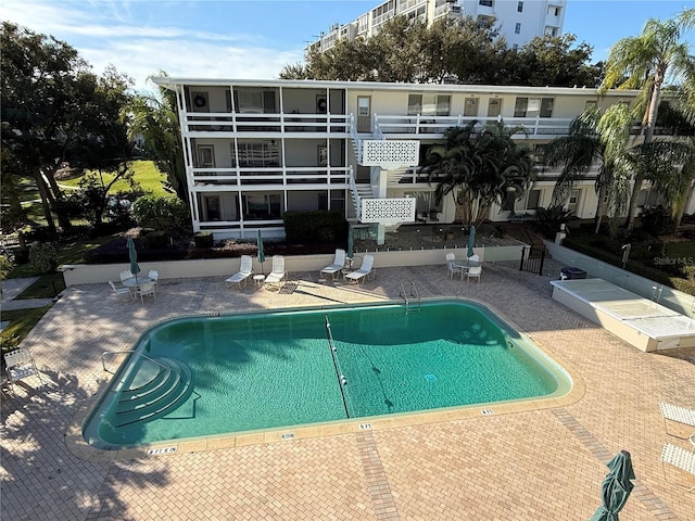 view of pool with a patio