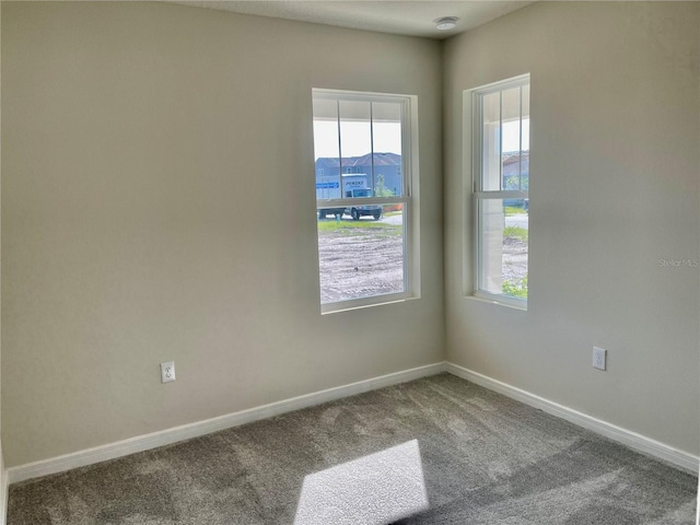 view of carpeted empty room