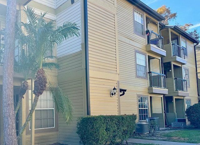 view of property exterior with a balcony