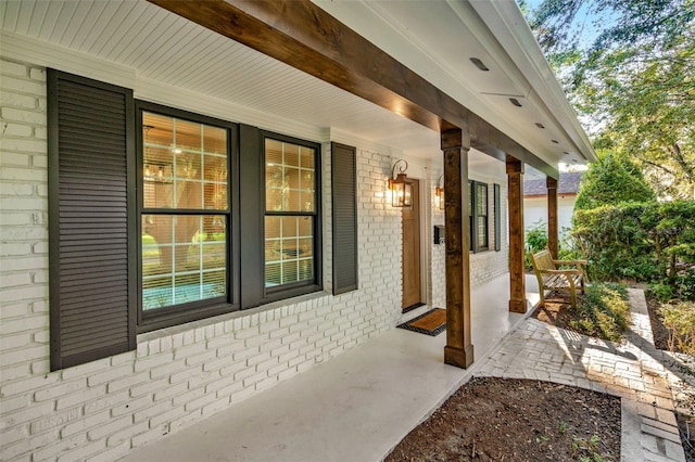 view of patio with covered porch