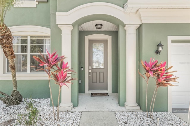 view of doorway to property