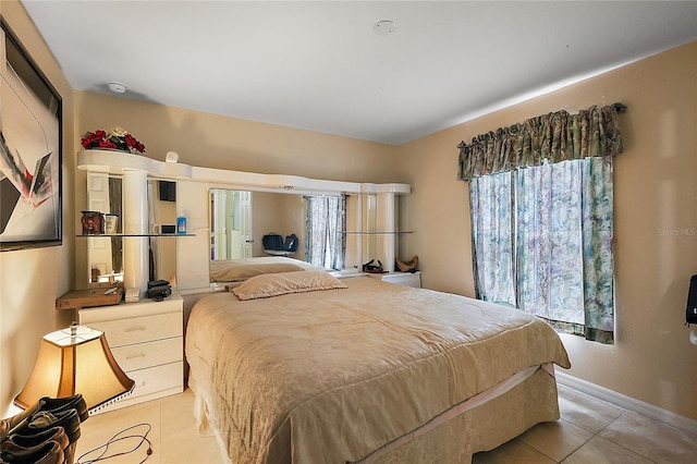 view of tiled bedroom