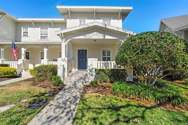 view of front of property with a porch