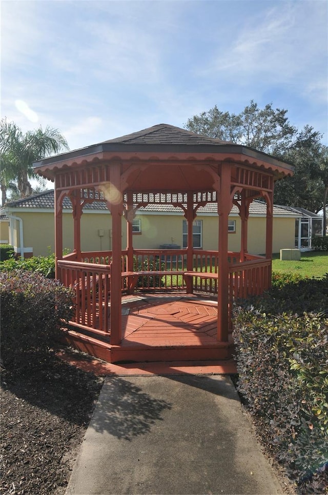 view of property's community featuring a gazebo