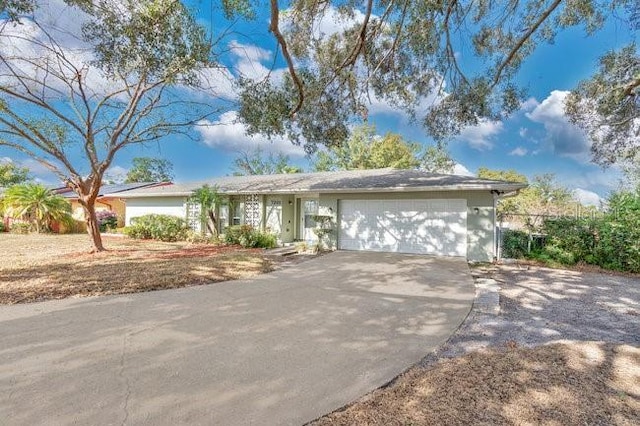 ranch-style house with a garage