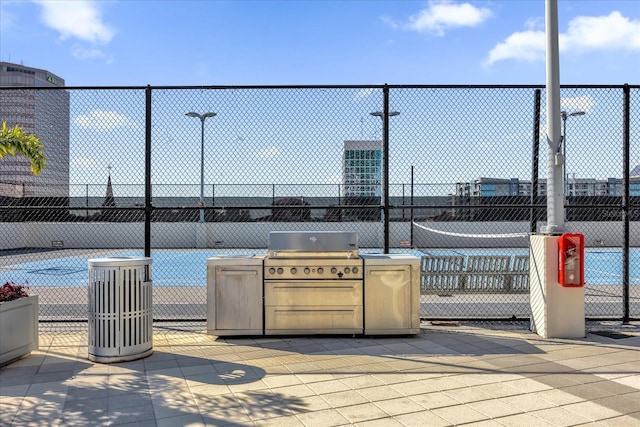 exterior space featuring area for grilling