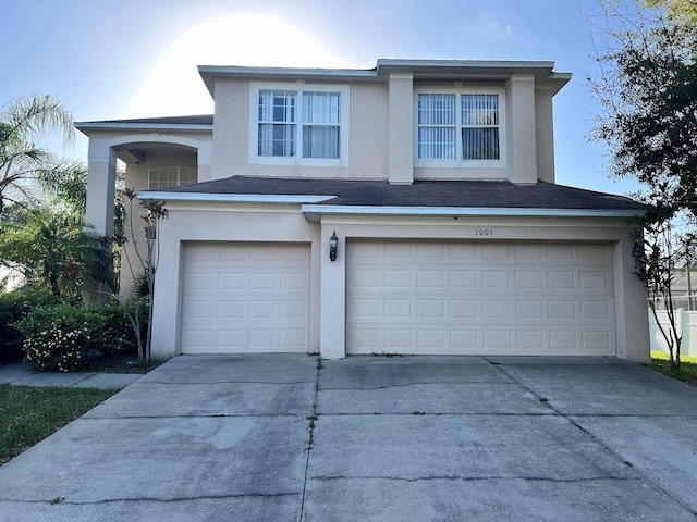 view of front of home featuring a garage