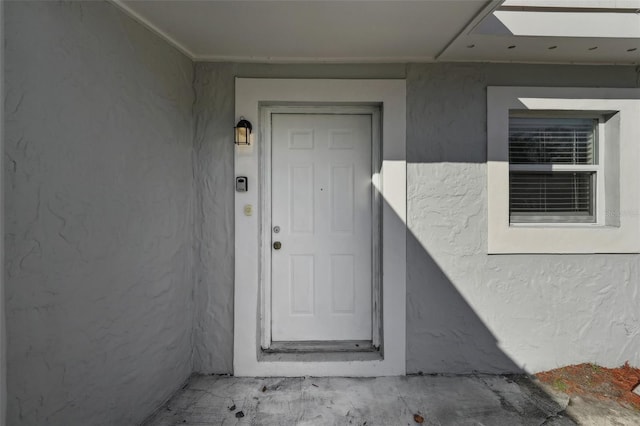 view of doorway to property