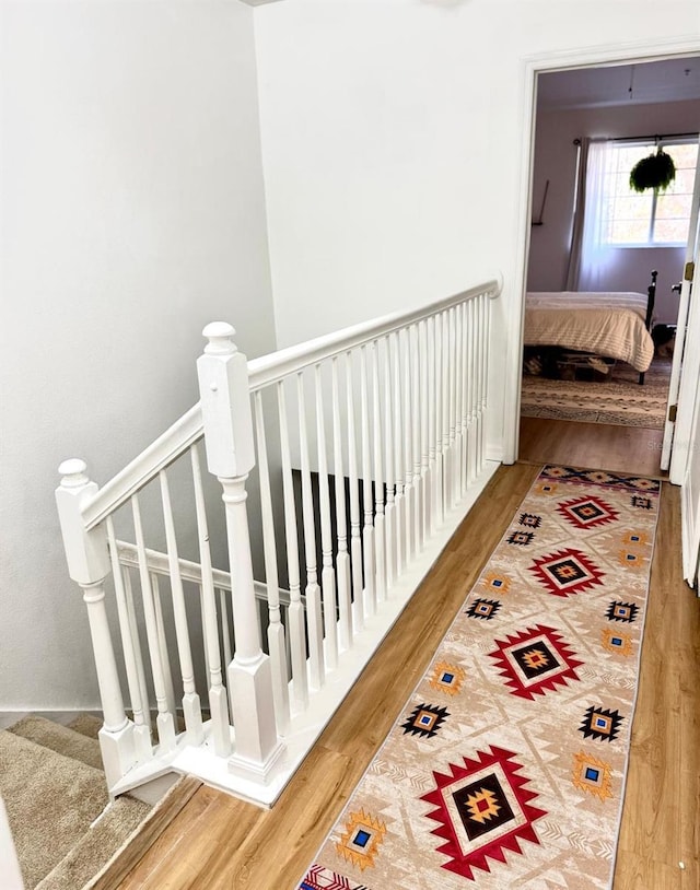 interior space with hardwood / wood-style flooring