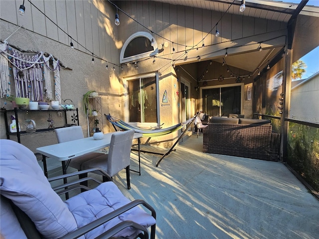 view of patio with outdoor lounge area