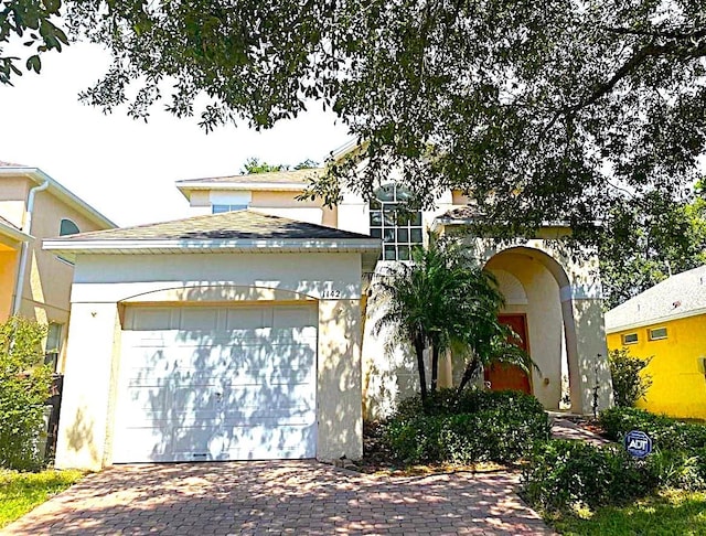 view of front of home featuring a garage