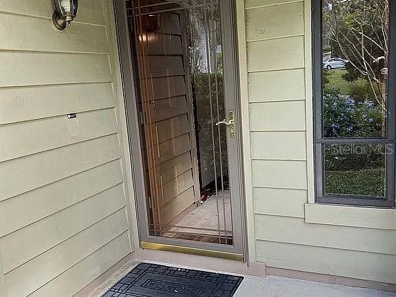 view of doorway to property