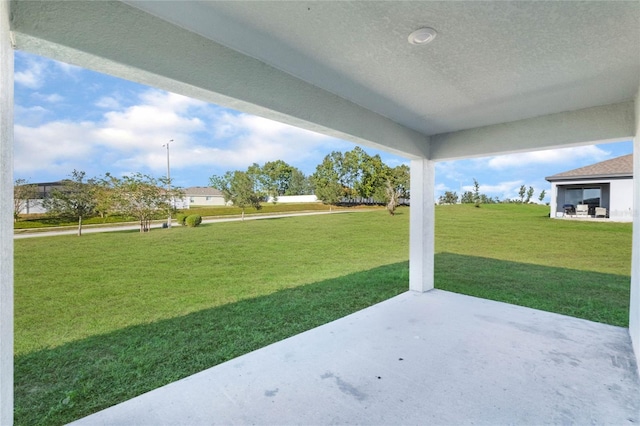 view of yard with a patio