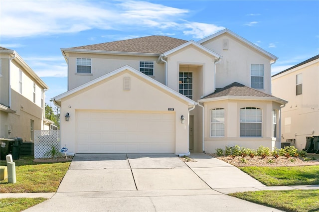 front of property featuring a garage