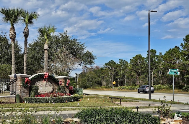 view of community sign