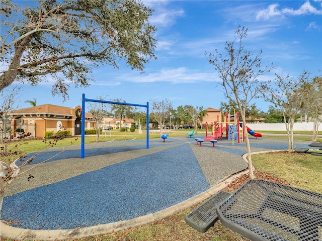 view of jungle gym