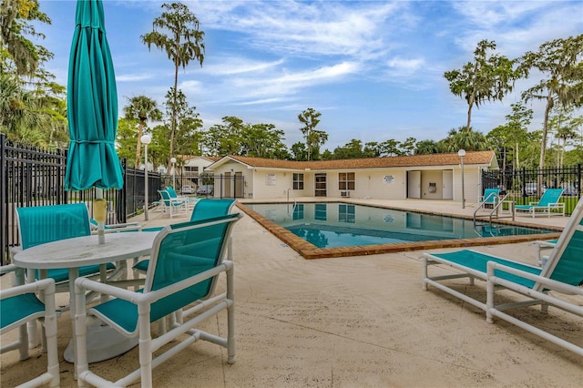 view of pool with a patio