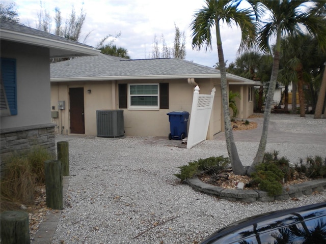 view of home's exterior featuring cooling unit