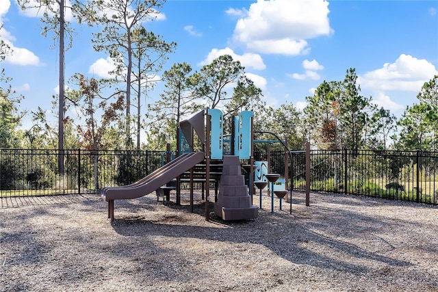 view of jungle gym