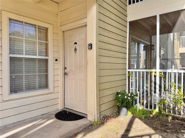 view of doorway to property