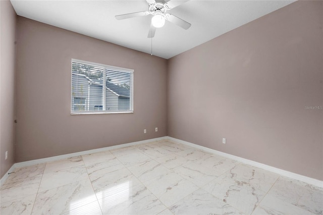 empty room with ceiling fan