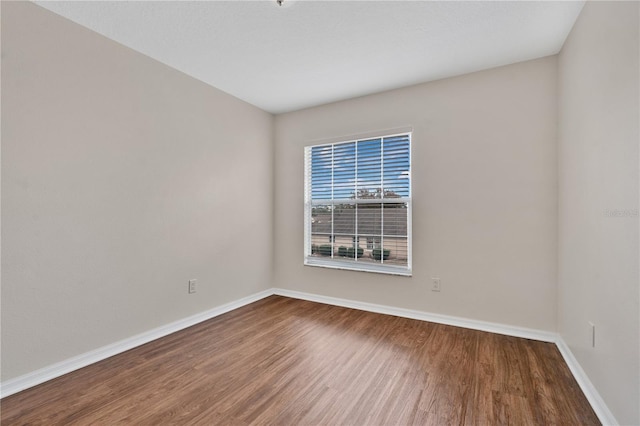 empty room featuring wood-type flooring