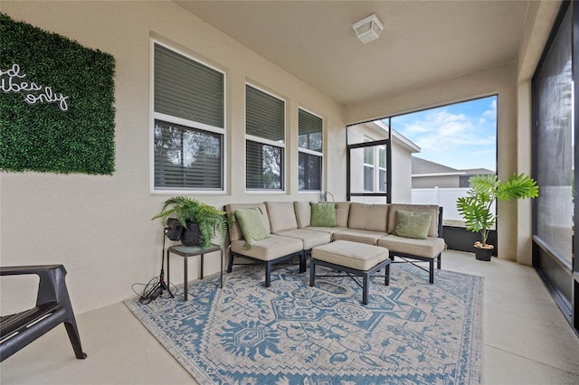 view of sunroom