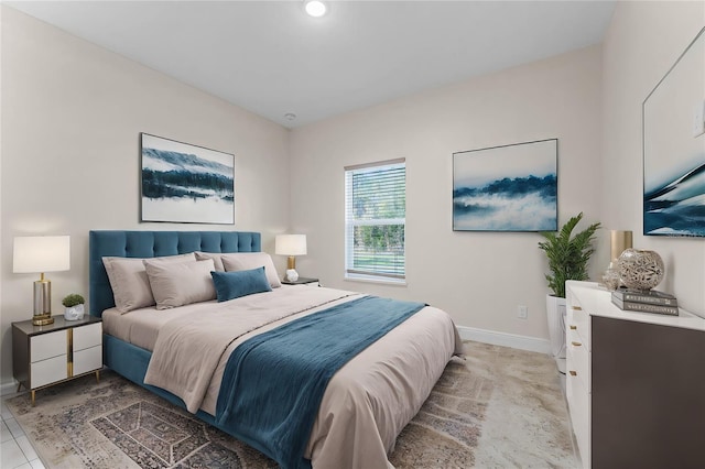 view of tiled bedroom