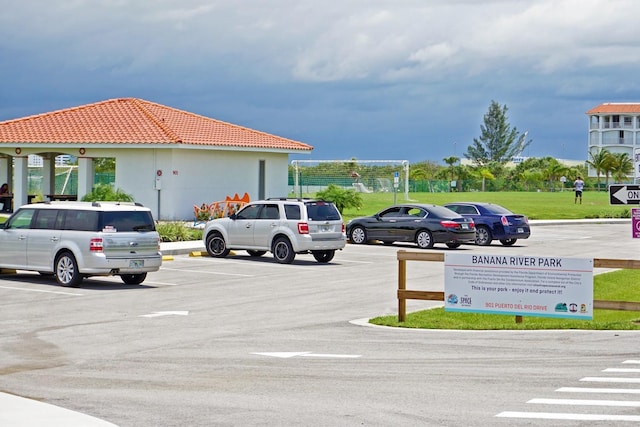 view of parking / parking lot