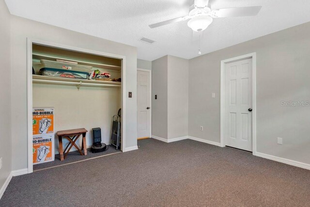 bedroom with baseboards, visible vents, and carpet flooring