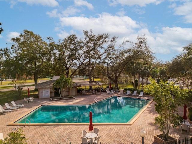 view of pool with a patio area