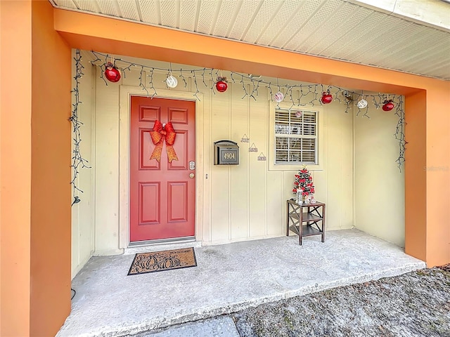 view of doorway to property