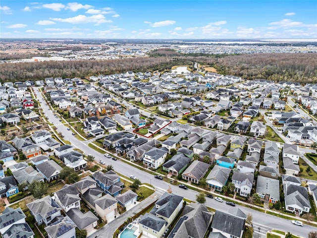 aerial view featuring a residential view