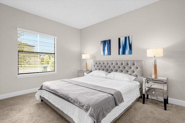 bedroom with carpet floors