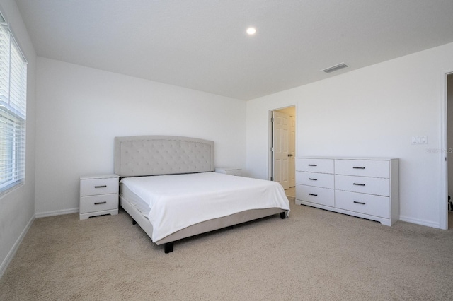 view of carpeted bedroom