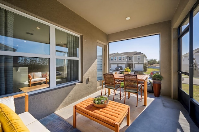 view of sunroom