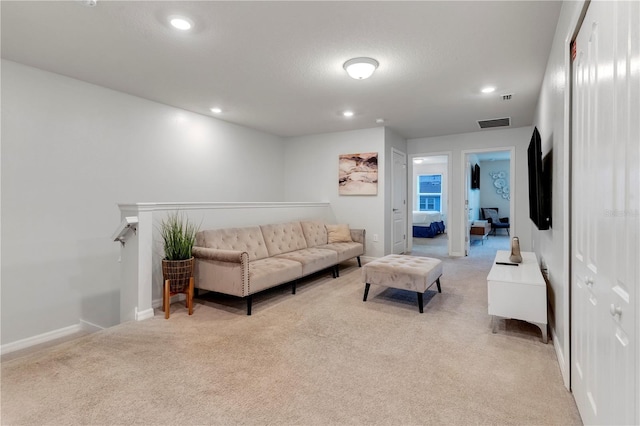 view of carpeted living room