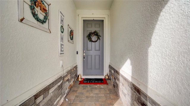 view of doorway to property