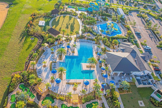 1636 Moon Valley Dr, Davenport, FL 33896 - aerial overview of property's location with a pool area