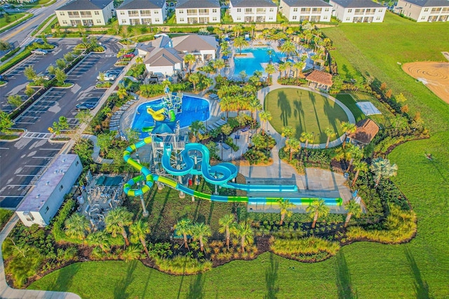 1636 Moon Valley Dr, Davenport, FL 33896 - aerial view of residential area featuring a pool area