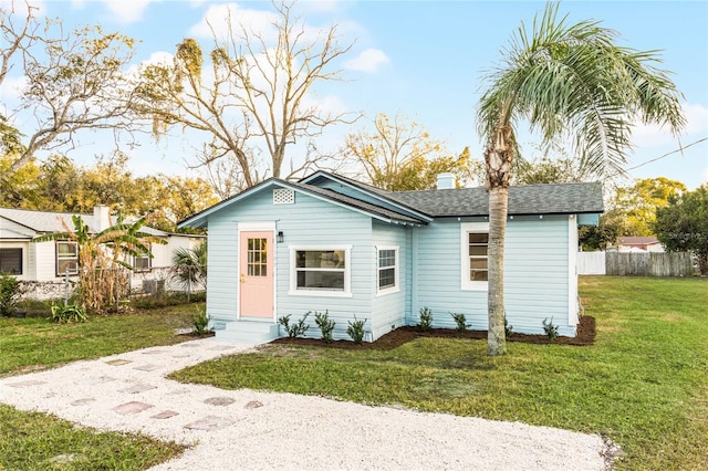 exterior space with a yard