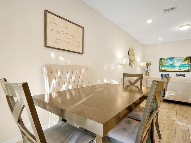 view of dining area